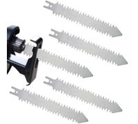 MORETOPGOOD Lot de 5 lames de scie sabre double face de 15,2 cm, lames de rechange 5TPI pour l'élagage du bois, lames de scie japonaise adaptées à la coupe d'arbres