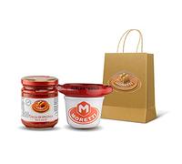 Moretti® Epicé Nduja de Spilinga Calabrese | Fait à la main et original | PAS d'OGM | Salami tartinable et crémeux en pot de 180gr (Bocal + Réchaud nduja)