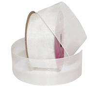 Morex Ribbon 1-1/5,1 cm Ruban Organdi 22,9 m, Blanc