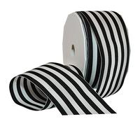 Morex Ribbon 99540/20-613 Grosgrain Stripes Ribbon, 2 1/4 by 20 yd, Black by