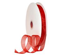 Morex Ribbon Bobine 91803/100-609 Organdi en Nylon Ruban, 5/20,3 cm par 91,4 m, Rouge