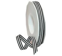 Morex Ribbon Bobine 99502/20-613 Gros Grain Rayures Ruban, 3/20,3 cm par 18,3 m., Noir