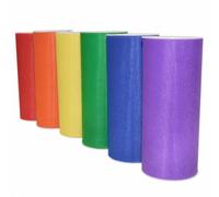 Morex Ribbon Bobine Arc-en-Ciel Tulle Lot de 6, en Nylon, 15,2 cm par 137,2 m Total Article 1366p6-815, Blanc/Rose Lt./Tulip/Rose/Rose Vif/Cerise
