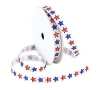 Morex Ribbon Bobine Betsy Ross Imprimé Bobine de Ruban de Satin, 3/20,3 cm par 91,4 m, Rouge/Blanc/Bleu