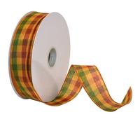Morex Ribbon Bobine Toréadors Filaire Plaid Ruban de Tissu, 1-1/5,1 cm en Bobine de 45,7 m, Citrouille