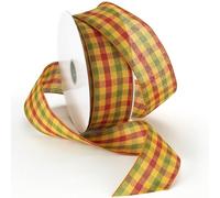 Morex Ribbon Bobine Toréadors Filaire Plaid Ruban de Tissu, 2-1/5,1 cm par 45,7 m Bobine, Citrouille