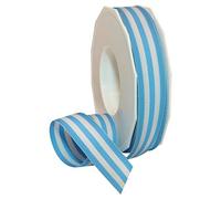 Morex Ribbon Grosgrain Stripes Ribbon, 7/8 by 20 yd, Baby Blue by