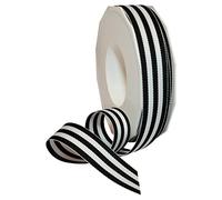 Morex Ribbon Grosgrain Stripes Ribbon, 7/8 by 20 yd, Black by Morex Ribbon