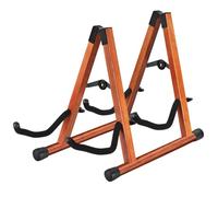 MOREYES Double Support Guitare, Supports de Guitare en Bois pour Guitares Multiples, Guitares Acoustiques, Basse, Guitare Electrique, Support de Guitare Acoustique pliable en A, Facile à Assembler