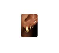 Morfetto Boucles d'Oreilles Femme Acier Inoxydable Boucle d'Oreille Femme Fantaisie Lot Boucles d'Oreilles Homme Or Hypoallergénique Piercing Helix Tragus Conch Daith 4 Paires