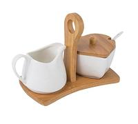 MoRfiL 1 Set Pot en céramique Pot de sel Pot de Sucre Pot en céramique Pot de Lait Pot d'épices Pot de sel Petit Pot de Sauce Bol de Sauce Lait Caramel Sauce sel récipient de Sucre,Blanc