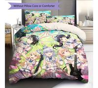 Morfonica Bloom Print Parure De Lit Housse De Couette Taie D'oreiller Decoration De Maison Decoration De Noël Chambre 1 * Housse De Couette + 2 * Taies D'oreiller, Aucun Insert Inc