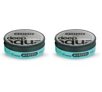 Morfose Deep Aqua Hair Styling Wax 175ml - Cire coiffante Deep Hold - Contrôle maximal & brillance - Tenue longue durée (Lot de 2)