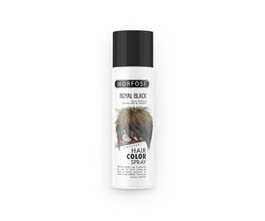 Morfose Royal Black Temporary Hair Color Spray 150ml - Spray teinture capillaire temporaire - Couleurs tendances et éclatantes avec tenue jusqu'à 24 heures, facile à enlever au lavage