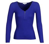Morgan 182-maliko.m Pullover Sweater Femme,Ultra Bleu,S