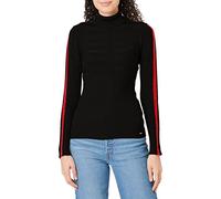 Morgan 182-mentoi.n Femme Pullover Sweater, Noir/Rouge, M