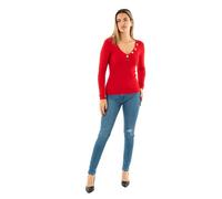 Morgan 201-MBANBI.N Pull-Over, Coquelicot, M Femme