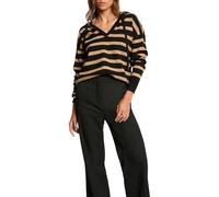 MORGAN 241-MBALLON Pull, Noir/Beige, S Femme