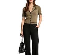 MORGAN 241-MEDIN Gilet, Olivier/Noir, XL Femme