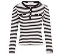 Morgan 251-TSCOOP Tshirt, Off White/Noir, M Femme
