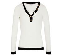 MORGAN 252-MBANBIA Pull, Off White/Noir, L Femme