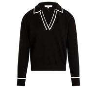 Morgan 252-MCOLO Pull, Noir/Ivoire, L Femme