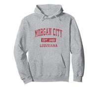 Morgan City Louisiane LA Vintage Sport Rouge Sweat à Capuche