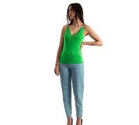 Morgan Débardeur Bretelles Fines avec Dentelle Vert