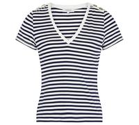 Morgan Femme 241-dina T-Shirts Manches Courtes, Off White/Marine, L EU