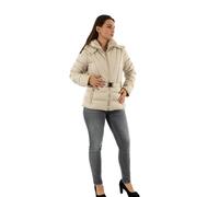 Morgan Femme doudoune en faux cuir ivoire à capuche taille 40