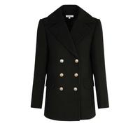 Morgan femme Manteau mi-long noir avec laine Taille 38