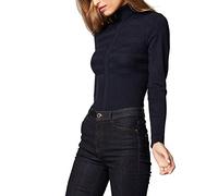 Morgan Femme Pull Manche Longue Col Roulé Mentos Sweater, Marine, S EU