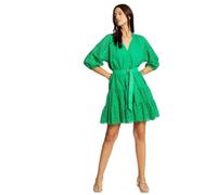 MORGAN Femme Robe Courte en Broderie Anglaise Manches Longues col en V 241-RFLAM/MOUSSE/38