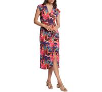 MORGAN Femme Robe Longue en Maille sans Manches col Effet Cache cœur 241-RADOVA/MULTICO/36