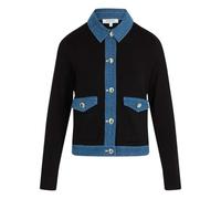 Morgan Cardigan bleu denim / noir, Taille S