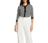 MORGAN 252-MSIXTA Gilet, Noir/Off White, S Femme