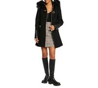 Morgan Manteau droit zippé à capuche Noir 38