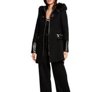 Morgan Manteau droit zippé à capuche Noir 40
