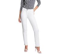 Morgan - Pantalon 5 Poches en Coton mélangé Blanc uni avec Une Coupe Slim - Taille 42