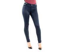 Morgan Pantalon Slim Enduit Bleu 34