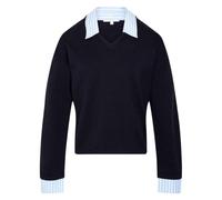 Morgan Pull 261-MRAYI Femme – Bleu marine / Bleu clair / Blanc – Taille M