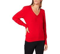 Morgan Pull Col V Manches Fantaisies 212-moteur Pull-Over Femme,Rouge,XS