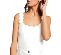 Morgan Pull débardeur avec encolure carrée Blanc cassé XL