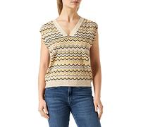 Morgan Pull Manches Courtes imprimé Chevron Jaune M