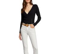 Morgan Pull Manches Longues col Cache-Coeur Marine M