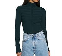 Morgan Pull manches longues col roulé Vert Sapin XS