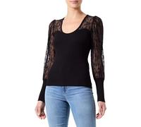 Morgan Pull manches longues en dentelle Noir M