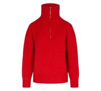 Morgan - Pull Rouge en Maille tricotée avec Une Coupe Droite et Un col Camionneur - Taille l