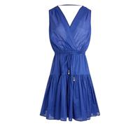 Morgan - Robe Courte Coupe ajustée Femme Bleue électrique sans Manches avec Un col Cache-Coeur - Taille 38
