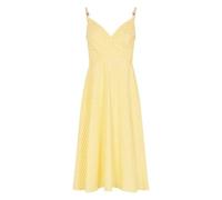 Morgan - Robe Courte Femme avec sans Manche et décolleté Jaune à Rayures - Taille Numeric_42